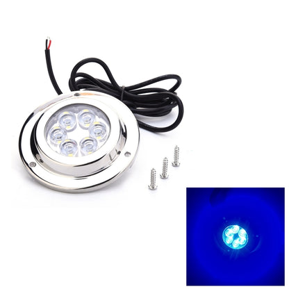 DC 10-30V 12W IP68 316 Stainless 6 LEDs Blue Light Underwater Light Boat High Power Bright for Marine / Yacht - Marine Accessories & Parts by PMC Jewellery | Online Shopping South Africa | PMC Jewellery