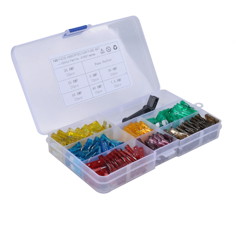 120 PCS Mix Assorted Car Motorcycle Truck Blade Fuse Set 5A 10A 15A 20A 30A 40A - Fuse by PMC Jewellery | Online Shopping South Africa | PMC Jewellery | Buy Now Pay Later Mobicred