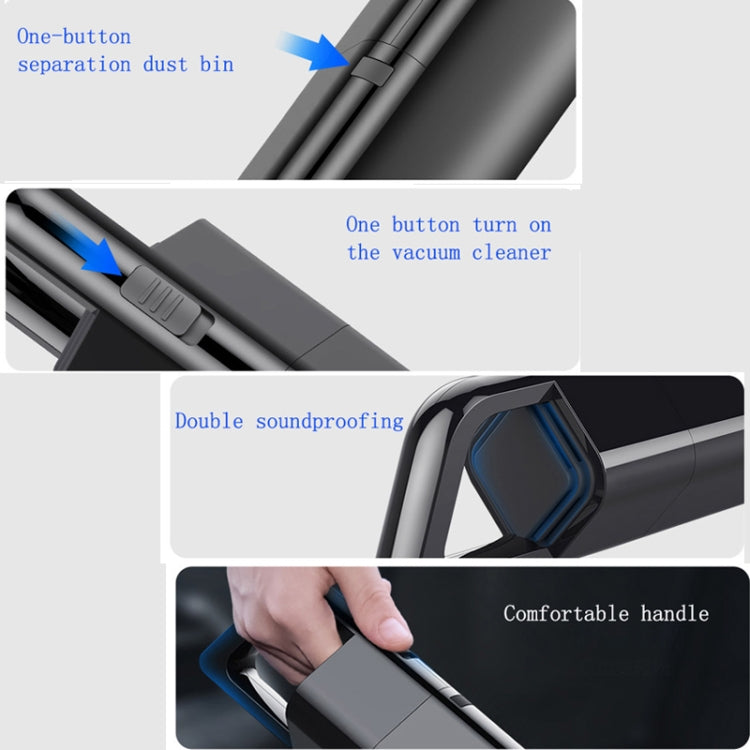 Car Portable Wireless 120W Handheld Powerful Vacuum Cleaner (Black) - Vacuum Cleaner by PMC Jewellery | Online Shopping South Africa | PMC Jewellery | Buy Now Pay Later Mobicred