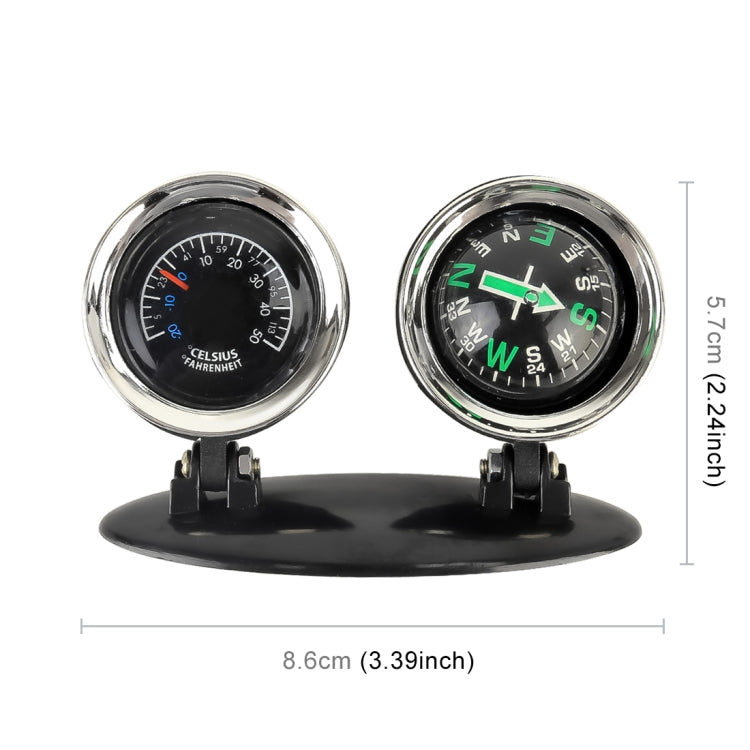 2 in 1 Guide Ball Car Guidance Compass Thermometer Cars Auto Dashboard - Clocks & Car Meters by PMC Jewellery | Online Shopping South Africa | PMC Jewellery | Buy Now Pay Later Mobicred