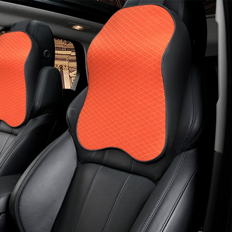 Four Seasons Breathable Memory Foam Car Neck Pillow Polyester Headrest (Orange) - Seat Accessories by PMC Jewellery | Online Shopping South Africa | PMC Jewellery | Buy Now Pay Later Mobicred