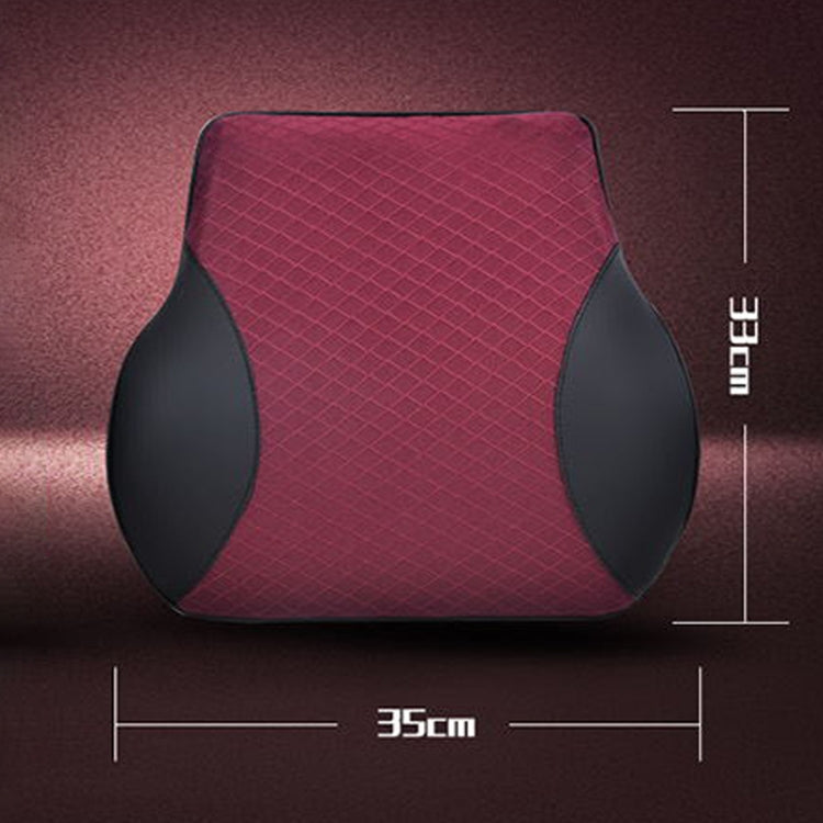 Four Seasons Breathable Memory Foam Car Lumbar Pillow Polyester Pillow (Purple) - Seat Accessories by PMC Jewellery | Online Shopping South Africa | PMC Jewellery | Buy Now Pay Later Mobicred