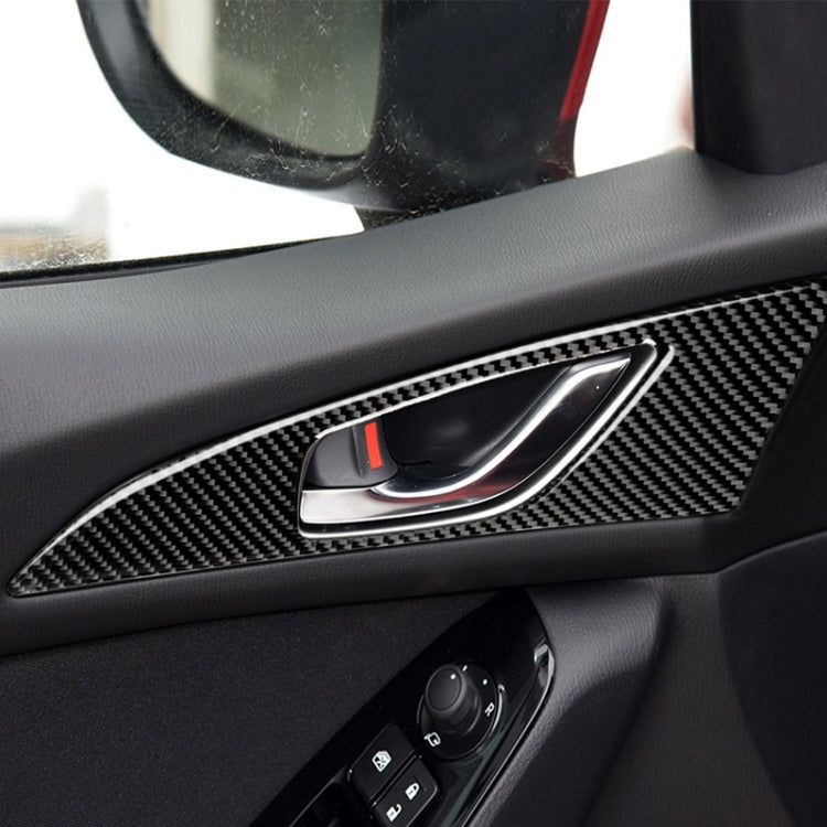 2 PCS Car Carbon Fiber Door Inner Handle Outer Frame Decorative Sticker for Mazda Axela 2014 / 2017-2018 - Car Interior Mouldings by PMC Jewellery | Online Shopping South Africa | PMC Jewellery | Buy Now Pay Later Mobicred