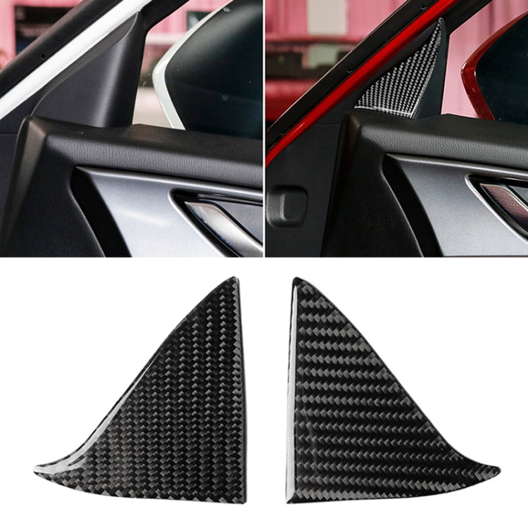 Car Carbon Fiber Front Inner Door A Triangle Decorative Sticker for Mazda Axela 2017-2018 - Car Interior Mouldings by PMC Jewellery | Online Shopping South Africa | PMC Jewellery | Buy Now Pay Later Mobicred