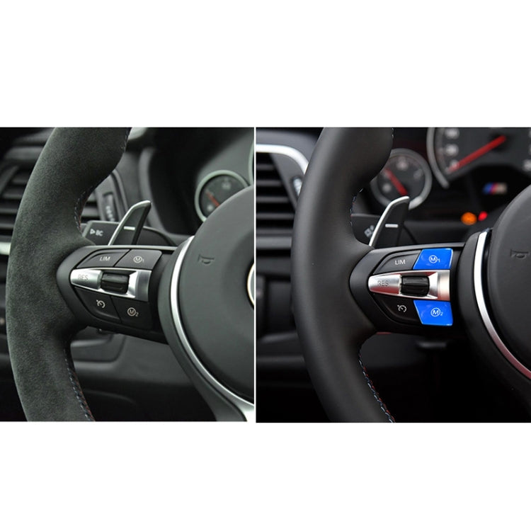 Sports Steering Wheel M1+M2 Fashion Button Switch Trim Cover for BMW F30 F34 F15 F16 2014-2018(Blue) - Steering Wheel Accessories by PMC Jewellery | Online Shopping South Africa | PMC Jewellery | Buy Now Pay Later Mobicred