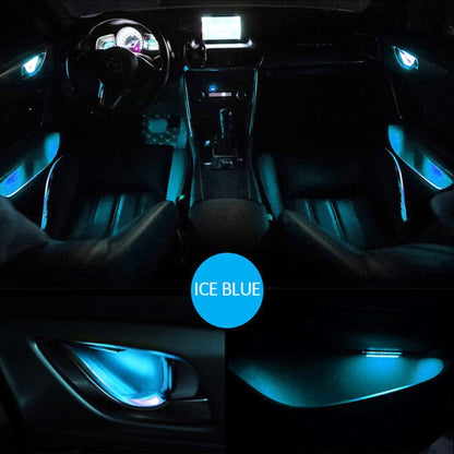 4 PCS Universal Car LED Inner Handle Light Atmosphere Lights Decorative Lamp DC12V / 0.5W Cable Length: 75cm (Ice Blue Light) - Atmosphere lights by PMC Jewellery | Online Shopping South Africa | PMC Jewellery | Buy Now Pay Later Mobicred