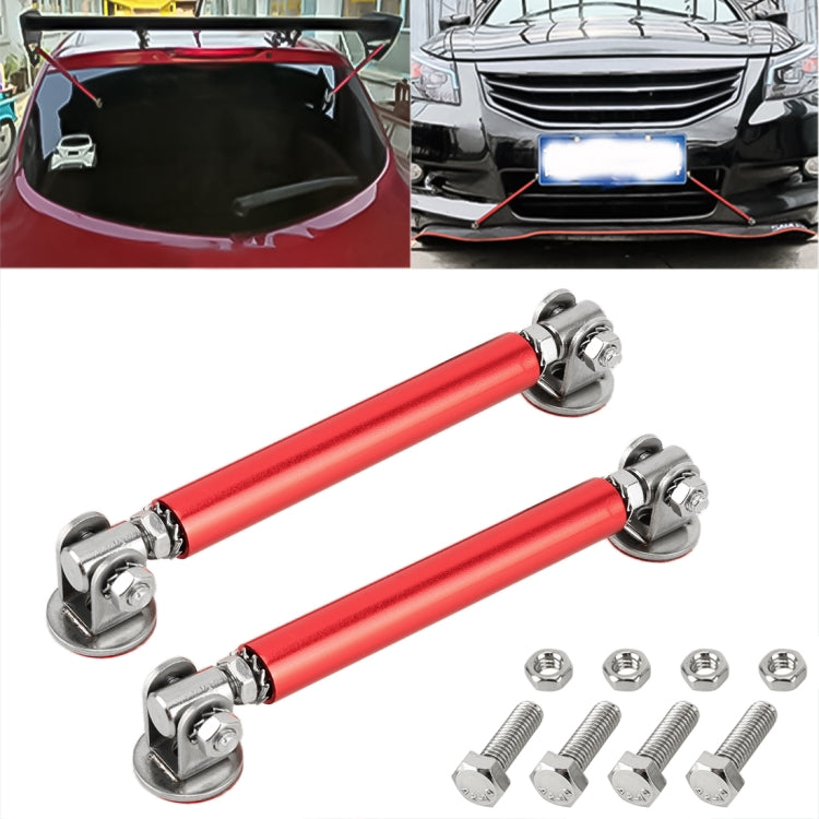 2 PCS Car Modification Adhesive Surrounded Rod Lever Front and Rear Bars Fixed Front Lip Back Shovel, Length: 10cm(Red) - Trunk & Bumper Accessories by PMC Jewellery | Online Shopping South Africa | PMC Jewellery | Buy Now Pay Later Mobicred