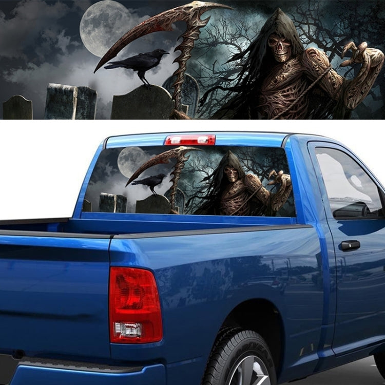 Scythe Death Pattern Horror Series Car Rear Window Decorative Sticker, Size: 135 x 36cm - Decorative Sticker by PMC Jewellery | Online Shopping South Africa | PMC Jewellery | Buy Now Pay Later Mobicred