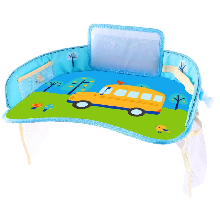 Children Waterproof Dining Table Toy Organizer Baby Safety Tray Tourist Painting Holder with Touch Screen Transparent Bag (School Bus) - Seat Accessories by PMC Jewellery | Online Shopping South Africa | PMC Jewellery | Buy Now Pay Later Mobicred