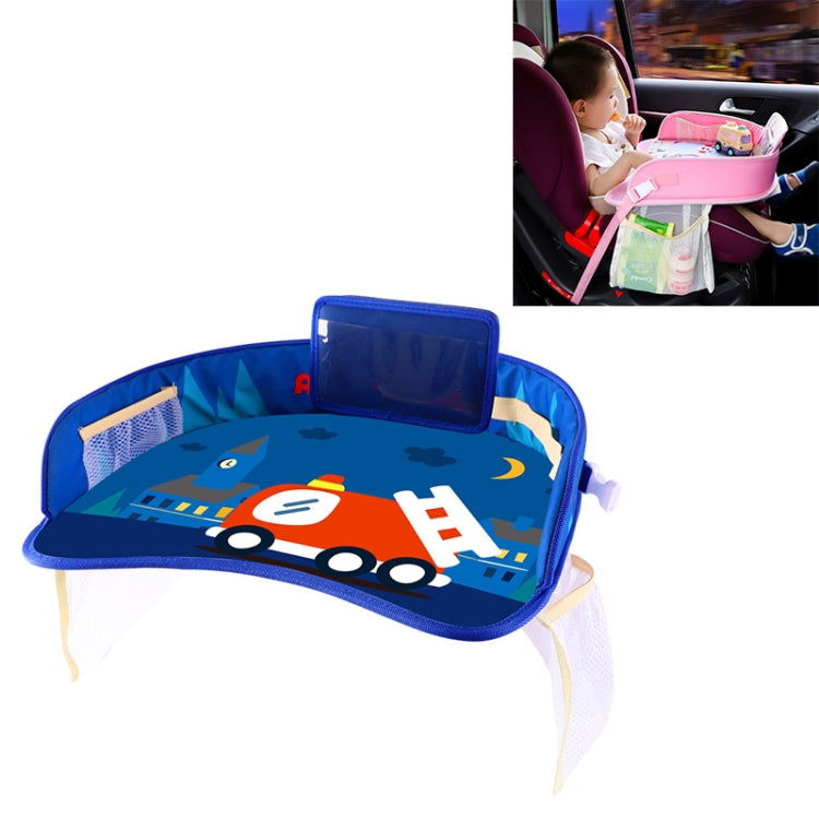 Children Waterproof Dining Table Toy Organizer Baby Safety Tray Tourist Painting Holder with Touch Screen Transparent Bag (Fire Truck) - Seat Accessories by PMC Jewellery | Online Shopping South Africa | PMC Jewellery | Buy Now Pay Later Mobicred