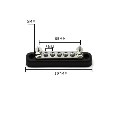 5 Way Power Distribution Bus Bar 5-bit Single Distribution Box for Car / RV / Boat - Booster Cable & Clip by PMC Jewellery | Online Shopping South Africa | PMC Jewellery