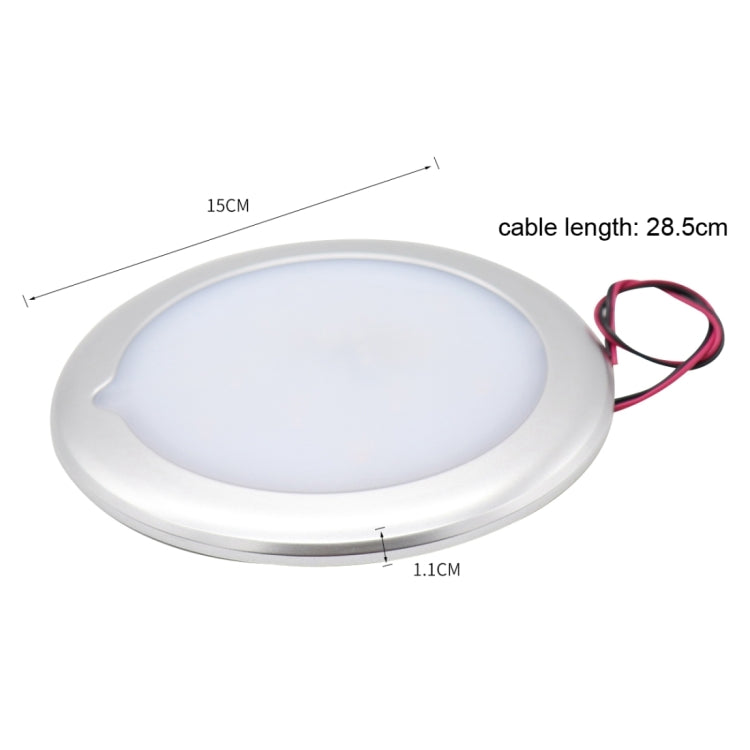 DC 9-30V 4.5W 3000-3300K IP67 Marine RV Dimmable 150mm LED Dome Light Ceiling Lamp, with Touch Control - Marine Accessories & Parts by PMC Jewellery | Online Shopping South Africa | PMC Jewellery | Buy Now Pay Later Mobicred