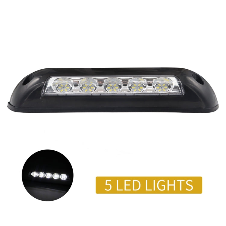 DC 12V 2.6W 6000K IP67 Marine RV Waterproof LED Stair Deck Dome Light Ceiling  Lamp, Black Shell and Rubber Base - Marine Accessories & Parts by PMC Jewellery | Online Shopping South Africa | PMC Jewellery | Buy Now Pay Later Mobicred