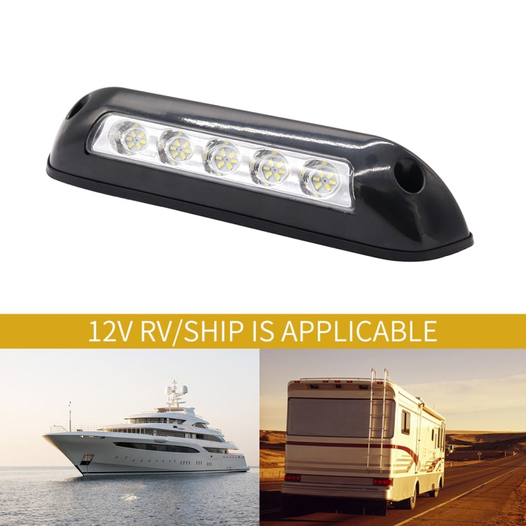 DC 12V 2.6W 6000K IP67 Marine RV Waterproof LED Stair Deck Dome Light Ceiling  Lamp, Black Shell and Rubber Base - Marine Accessories & Parts by PMC Jewellery | Online Shopping South Africa | PMC Jewellery | Buy Now Pay Later Mobicred