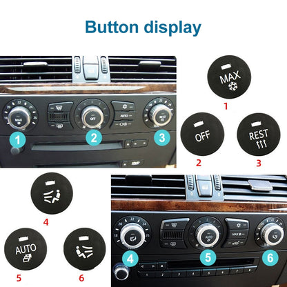 Car Air Conditioner Panel Switch Button AUTO Key 6131 9250 196-1 for BMW E60 2003-2010, Left Driving - Car Switches by PMC Jewellery | Online Shopping South Africa | PMC Jewellery | Buy Now Pay Later Mobicred