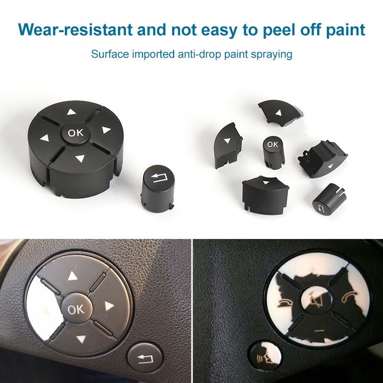 Car Left Side Steering Wheel Switch Buttons Panel for Mercedes-Benz W204 2007-2014, Left Driving(Brown) - Car Switches by PMC Jewellery | Online Shopping South Africa | PMC Jewellery