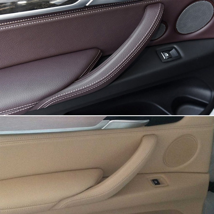 Car Right Side Inside Doors Handle Pull Trim Cover for BMW X5 / X6, Left Driving (Beige) - Door Handles by PMC Jewellery | Online Shopping South Africa | PMC Jewellery | Buy Now Pay Later Mobicred