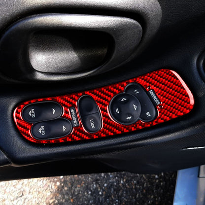 2 in 1 Car Carbon Fiber Door Control Panel  Sticker Set B for Chevrolet Corvette C5 1998-2004, Left Drive(Red) - Car Interior Mouldings by PMC Jewellery | Online Shopping South Africa | PMC Jewellery | Buy Now Pay Later Mobicred