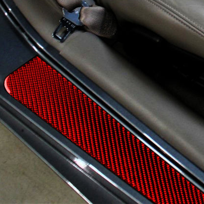 2 in 1 Car Carbon Fiber Threshold Sticker for Chevrolet Corvette C5 1998-2004, Left Drive(Red) - Car Interior Mouldings by PMC Jewellery | Online Shopping South Africa | PMC Jewellery | Buy Now Pay Later Mobicred