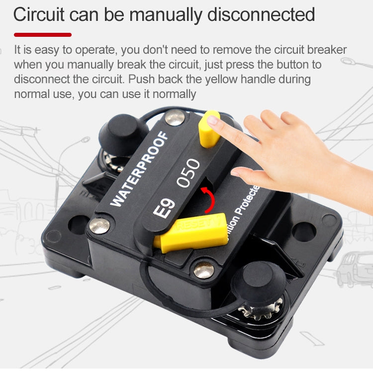 Off-road Vehicle / Automatic 40A Manual Circuit Breaker Overcurrent Protector - Engine Fittings by PMC TechLife | Online Shopping South Africa | PMC TechLife | Buy Now Pay Later Mobicred