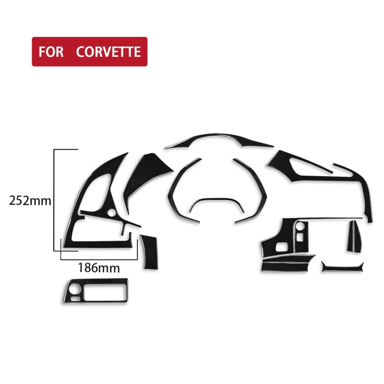 For Chevrolet Corvette C7 2014-2019 16 in 1 Car Dashboard Decorative Sticker, Left Drive - Car Interior Mouldings by PMC Jewellery | Online Shopping South Africa | PMC Jewellery | Buy Now Pay Later Mobicred