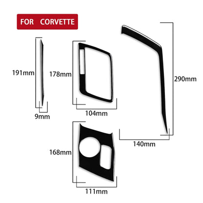 For Chevrolet Corvette C7 2014-2019 4 in 1 Car Gear Position Decorative Sticker, Left Drive - Car Interior Mouldings by PMC Jewellery | Online Shopping South Africa | PMC Jewellery | Buy Now Pay Later Mobicred