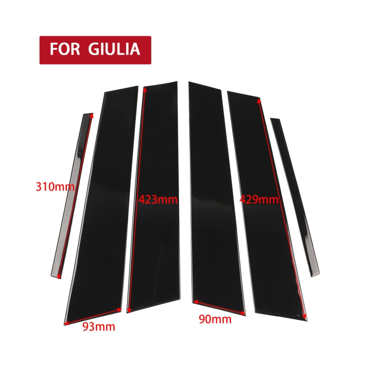 For Alfa Romeo Giulia 2017-2021 Car B / C / Middle Pillar Door Window Decorative Sticker - Decorative Strip by PMC TechLife | Online Shopping South Africa | PMC TechLife | Buy Now Pay Later Mobicred