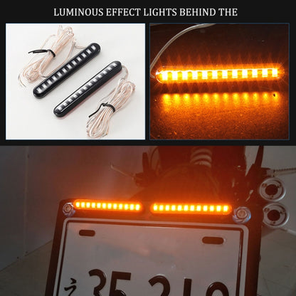 1 Pair Motorcycle 12LED Running Water Turn License Plate Light - Signal Lights by PMC Jewellery | Online Shopping South Africa | PMC Jewellery | Buy Now Pay Later Mobicred