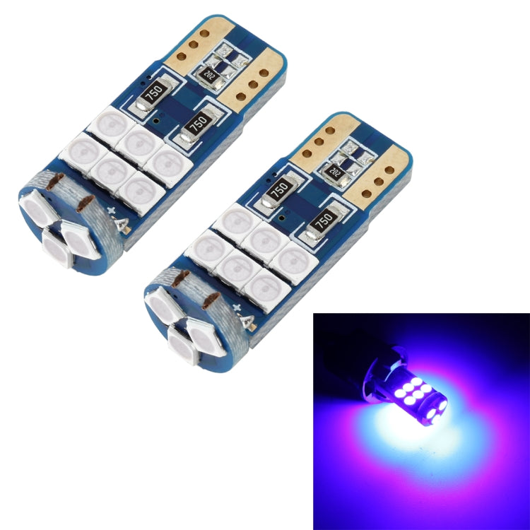 2 PCS T10 DC12 / 1W 9LEDs SMD-3030 Car Clearance Light(Blue Light) - Clearance Lights by PMC Jewellery | Online Shopping South Africa | PMC Jewellery | Buy Now Pay Later Mobicred