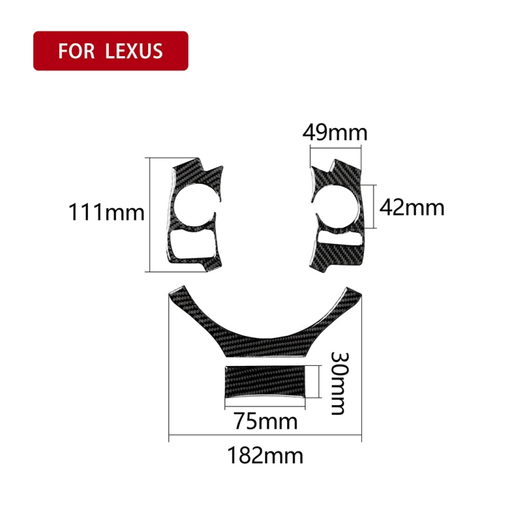 4 in 1 Car Carbon Fiber Steering Wheel Button Decorative Sticker for Lexus IS250 NX200 200t 300h, Left and Right Drive Universal - Car Interior Mouldings by PMC Jewellery | Online Shopping South Africa | PMC Jewellery | Buy Now Pay Later Mobicred