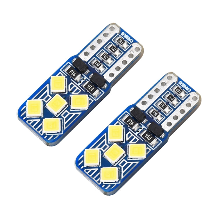 2 PCS T10 / W5W / 168 DC12V 1.8W 6000K 130LM 10LEDs SMD-2835 Car Reading Lamp Clearance Light, with Decoder - Clearance Lights by PMC Jewellery | Online Shopping South Africa | PMC Jewellery | Buy Now Pay Later Mobicred