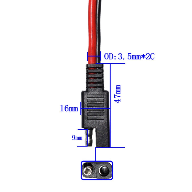 SAE One to Two Connection Cable Car Power Cord - DIY Cables by PMC Jewellery | Online Shopping South Africa | PMC Jewellery | Buy Now Pay Later Mobicred