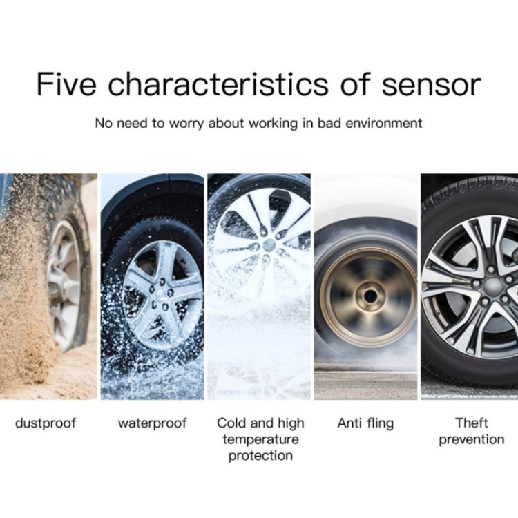 Universal Motorcycle Wireless High Precision Solar Energy TPMS Tire Pressure Alarm System External Tire Monitor - Electrical System by PMC TechLife | Online Shopping South Africa | PMC TechLife | Buy Now Pay Later Mobicred
