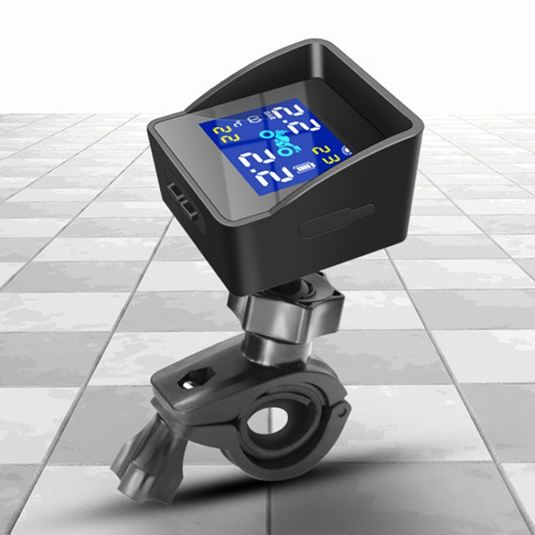 Universal Motorcycle Wireless High Precision Solar Energy TPMS Tire Pressure Alarm System External Tire Monitor - Electrical System by PMC TechLife | Online Shopping South Africa | PMC TechLife | Buy Now Pay Later Mobicred