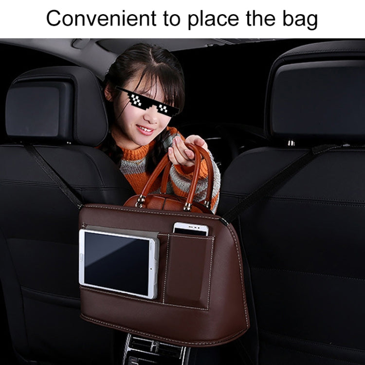 Car Front Seat Hanging Bag Mobile Phone Storage Bag (Wine Red) - free shipping - PMC Jewellery - Order now!
