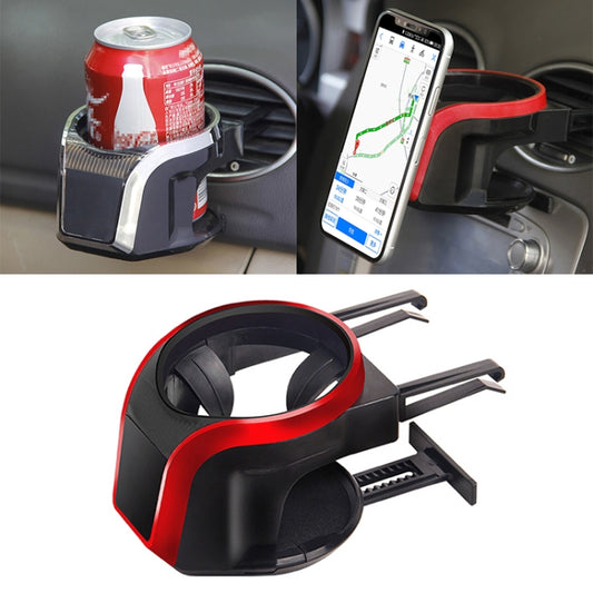 2 in 1 Car Air Outlet Magnetic Mount Beverage Cup Stand Phone Holder(Red) - Car Drink Holders by PMC Jewellery | Online Shopping South Africa | PMC Jewellery | Buy Now Pay Later Mobicred