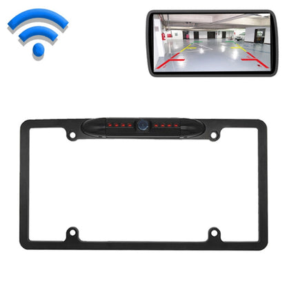 US License Plate Frame WiFi Wireless Car Reversing Rear View Wide-angle Starlight Night Vision Camera - Rear View Cameras by PMC Jewellery | Online Shopping South Africa | PMC Jewellery | Buy Now Pay Later Mobicred