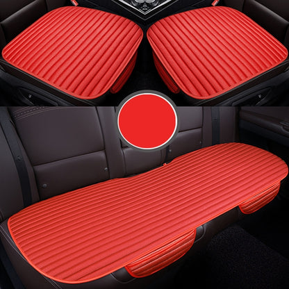 3 in 1 Car Seat Cushion Free Binding Half Inclusive Seat Mat Set (Red) - Seat Accessories by PMC Jewellery | Online Shopping South Africa | PMC Jewellery | Buy Now Pay Later Mobicred