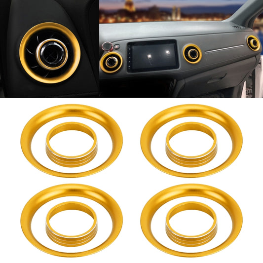 8 PCS Car Aluminum Alloy Air Conditioner Knob Case and Base for Honda XR-V (Gold) - Decoration Rings by PMC Jewellery | Online Shopping South Africa | PMC Jewellery | Buy Now Pay Later Mobicred