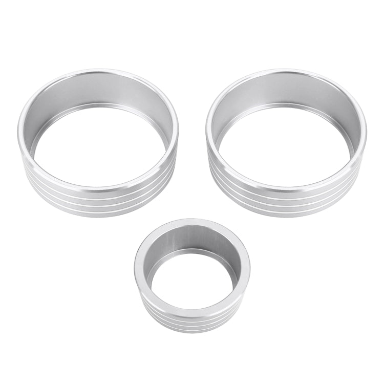 3 PCS Car Aluminum Alloy Air Conditioner Knob Case for Honda VEZEL / XR-V / Fit / GIENIA / City(Silver) - Decoration Rings by PMC Jewellery | Online Shopping South Africa | PMC Jewellery | Buy Now Pay Later Mobicred