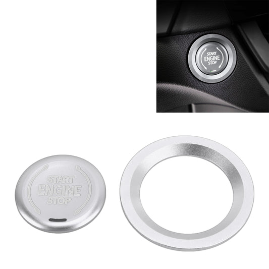 Car Engine Start Key Push Button Ring Trim Metal Sticker Decoration for Cadillac CT5 CT4 XT4 XT6 / Chevrolet Silverado (Silver) - Decoration Rings by PMC Jewellery | Online Shopping South Africa | PMC Jewellery | Buy Now Pay Later Mobicred