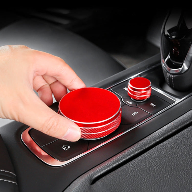 2 PCS Car Metal Central Control Knob Case for Cadillac (Blue) - Decoration Rings by PMC TechLife | Online Shopping South Africa | PMC TechLife | Buy Now Pay Later Mobicred