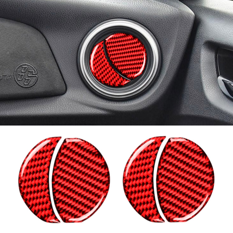 Car Carbon Fiber Central Control Air Outlet Decorative Sticker for Subaru BRZ / Toyota 86 2013-2020, Left and Right Drive Universal(Red) - Car Interior Mouldings by PMC Jewellery | Online Shopping South Africa | PMC Jewellery | Buy Now Pay Later Mobicred