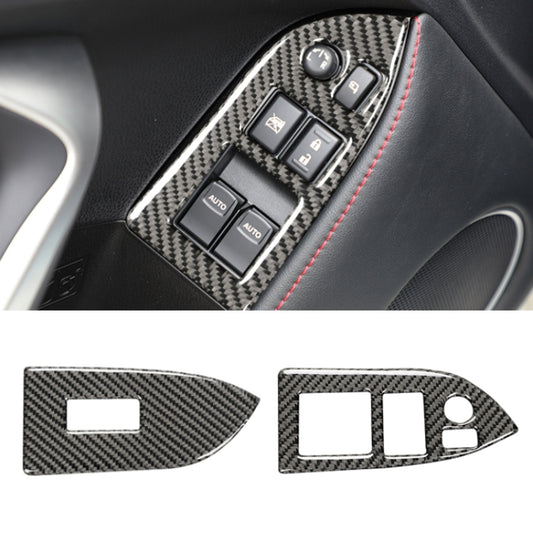 Car Carbon Fiber Window Glass Lifting Panel Decorative Sticker for Subaru BRZ / Toyota 86 2013-2017, Left Drive (Black) - Car Interior Mouldings by PMC Jewellery | Online Shopping South Africa | PMC Jewellery | Buy Now Pay Later Mobicred