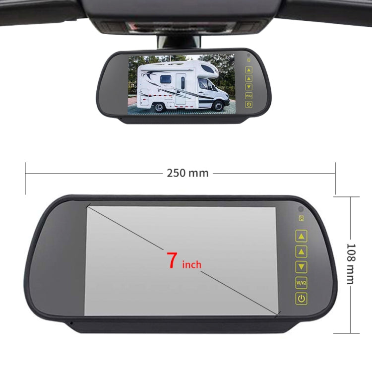 PZ467 Car Waterproof 170 Degree Brake Light View Camera + 7 inch Rearview Monitor for Chevrolet - Rear View Cameras by PMC Jewellery | Online Shopping South Africa | PMC Jewellery | Buy Now Pay Later Mobicred