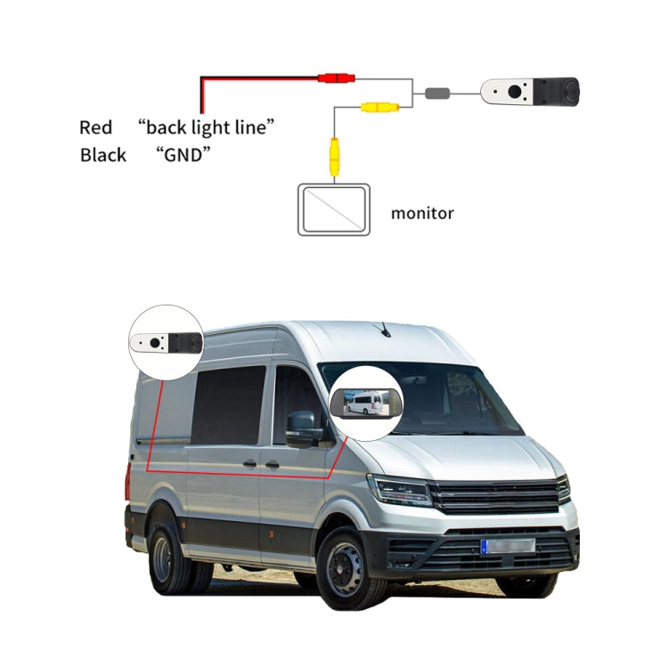 PZ475 Car Waterproof 170 Degree Brake Light View Camera for Volkswagen Crafter - Rear View Cameras by PMC Jewellery | Online Shopping South Africa | PMC Jewellery | Buy Now Pay Later Mobicred