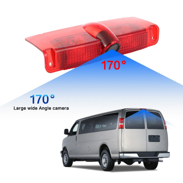 PZ478 Car Waterproof 170 Degree Brake Light View Camera + 7 inch Rearview Monitor for Chevrolet Express Van / CMC Savana Van - Rear View Cameras by PMC Jewellery | Online Shopping South Africa | PMC Jewellery | Buy Now Pay Later Mobicred