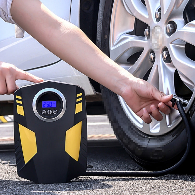 Car 12V Portable Inflatable Cylinder Pedal Digital Display Air Pump with Light - Inflatable Pump by PMC Jewellery | Online Shopping South Africa | PMC Jewellery