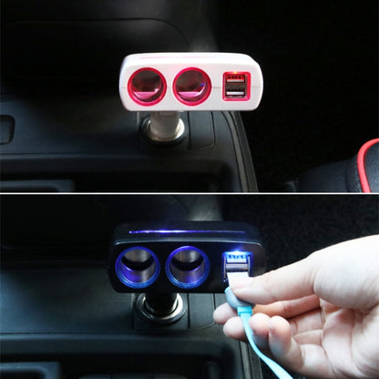 SHUNWEI SD-1918 80W 3.1A Car 2 in 1 Dual USB Charger (White) - Cigar Socket by SHUNWEI | Online Shopping South Africa | PMC Jewellery | Buy Now Pay Later Mobicred