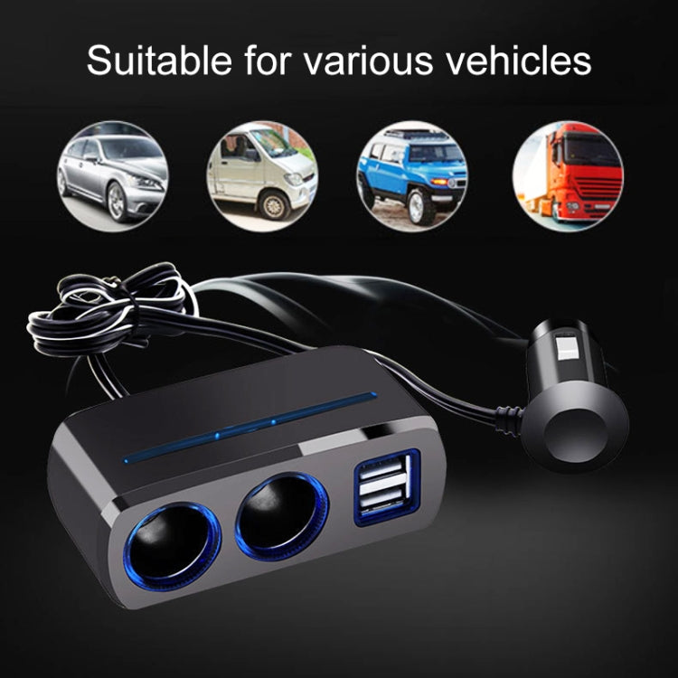 SHUNWEI SD-1928A 80W 3A Car 2 in 1 Dual USB Charger Cigarette Lighter - Cigar Socket by SHUNWEI | Online Shopping South Africa | PMC Jewellery